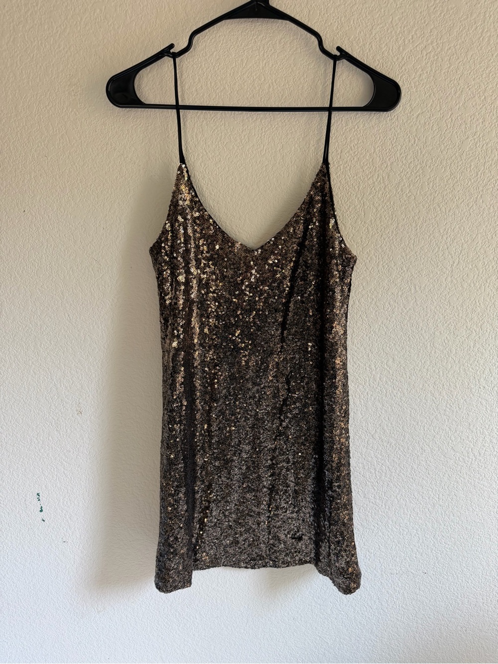 Sparkling Sequin Cami Dress - Bronze